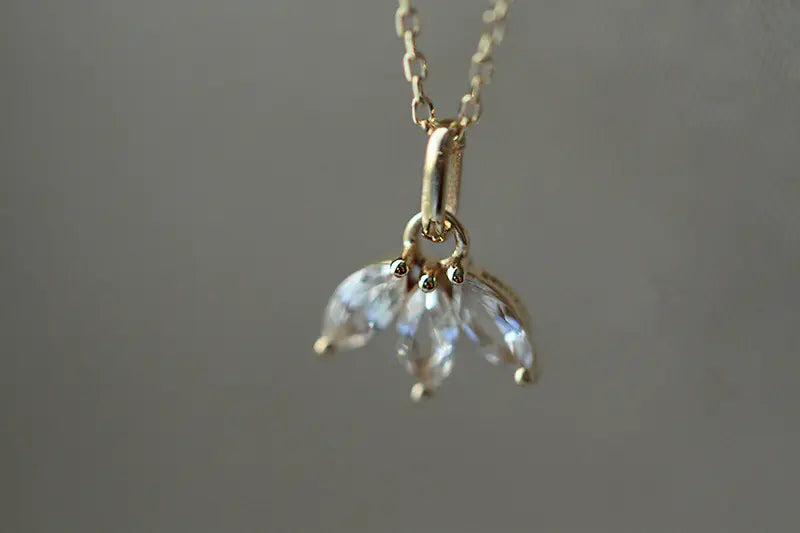 S925 Silver Plated 14K Gold French Minimalist Necklace