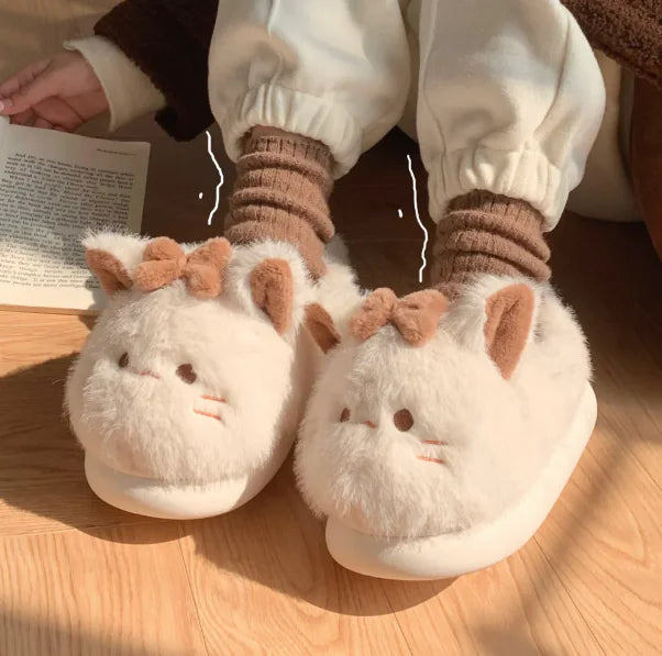 Cartoon Cat Cotton Slippers