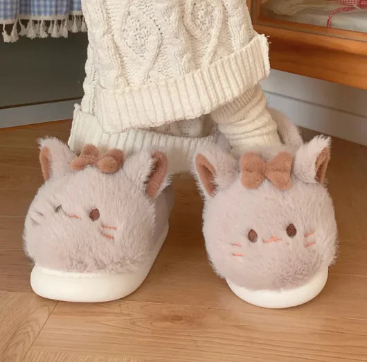 Cartoon Cat Cotton Slippers