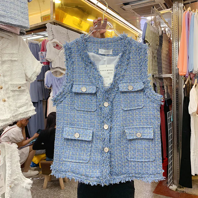 Women's Loose V-neck Cardigan Vest Jacket